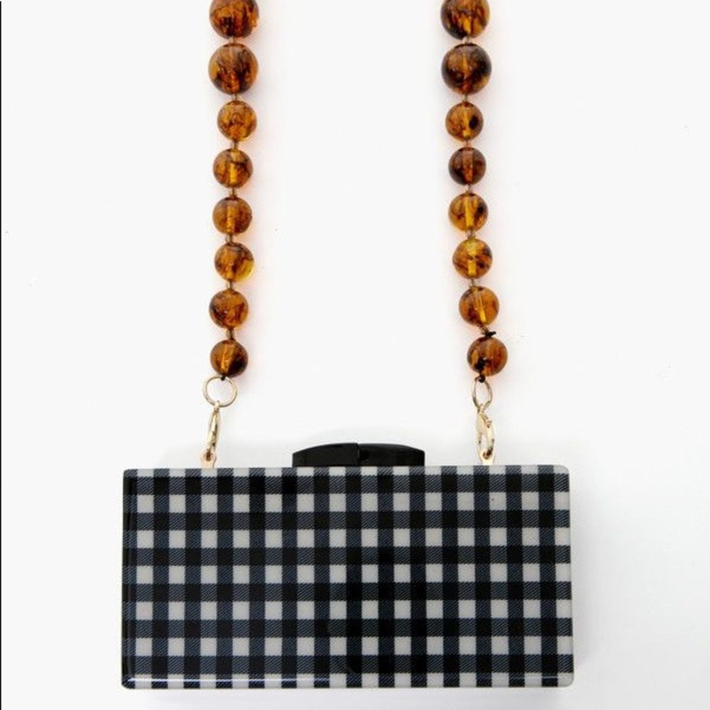 New Black Gingham Clutch from Tuckernuck